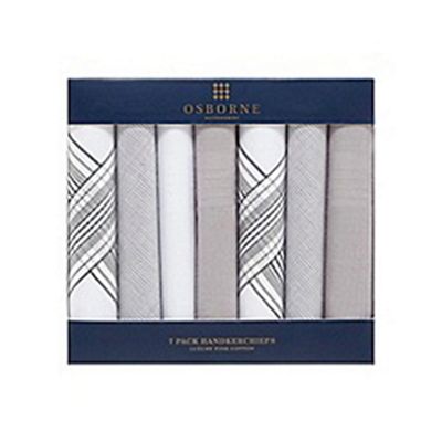 Pack of seven grey handkerchiefs